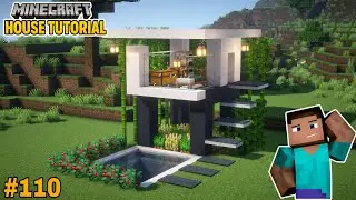 Minecraft: How To Build Cute Modern House (#110) In Hindi!!