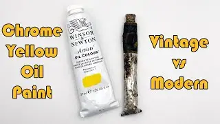 Chrome Yellow Oil Paint - Modern Hue vs Vintage Original - Mini Comparison