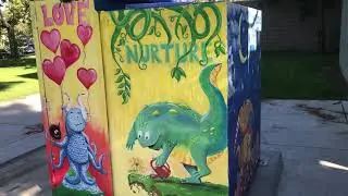 Burbank electrical box art by Jen Swain