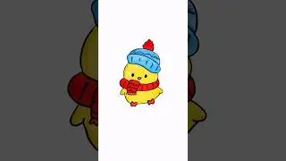 How to draw chick #winter #easy #drawing #forkids #diy #art #artist #kidsvideo #cute #animals #learn