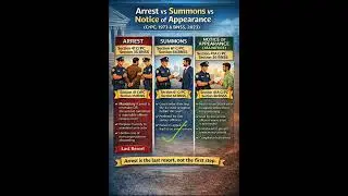 Arrest vs Summon vs Notice #legal