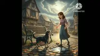 The shadow of lonely dog