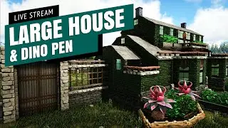 Lets Build A Large House & Dino Pen - Ark Survival Evolved