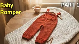 How to make woolen baby dangree/romper for 1 to 2 yrs baby very Easy knitting part 1