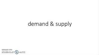 Demand & Supply | microeconomics |Afsomali