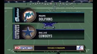 Madden NFL 2000 PS1 | Miami Dolphins vs Dallas Cowboys | Thanksgiving