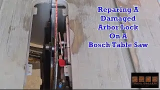 Ремонт поврежденного фиксатора вала на циркулярной пиле Bosch.