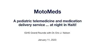 MotoMeds A pediatric telemedicine and medication delivery service &hellip; at night in Haiti!
