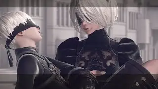 NieR: Automata (17) Реплика города. Спасение 9S. Босс: Адам