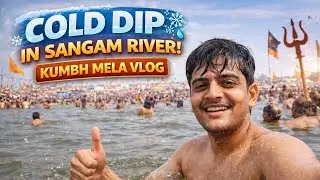 Aaj kiya bhai mast SANGAM SNAN 🚩🙏 #dailyvlog 