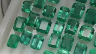124.81 Ct/47Pcs Fine NaturalEmerald Octagon,Square Octagon Zambia LooseGem Stone