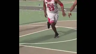 Guy playing with all Michael Jordan clothing
