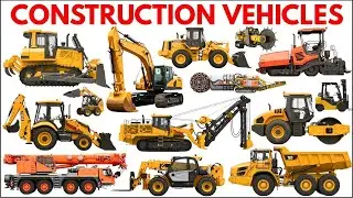 Construction Vehicles for Kids | Learn Toy Construction Vehicles Excavator, Bulldozer & Other Trucks