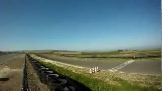 Fast go-kart lap around Infineon Raceway's karting facility.