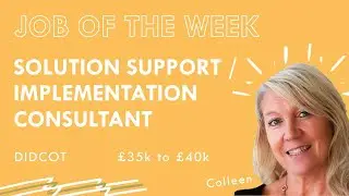 JOB OF THE WEEK: Solution Support / Implementation Consultant