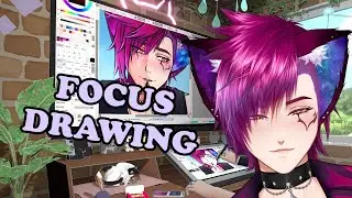 【Creative Stream】- Eepy focus art stream, only speaking when spoken to~【#ENVtuber 】
