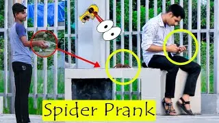 Fake Spider vs Man Prank Video Big Remote Control Spider Vs Man Prank Video on public Funny
