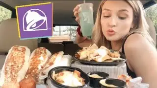 Huge Taco Bell mukbang!! ( new grilled cheese burrito) (last time eating cheesy fiesta potatoes:/ )