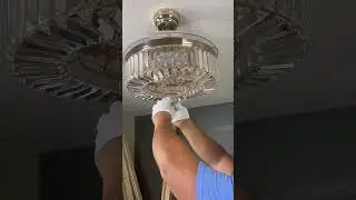 Fandeleir Was it worth it? #fan #chandelier #homehacks