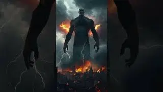 Colossal Titan Over the Burning City 🔥⚡ #youtubeshorts #shorts #titan