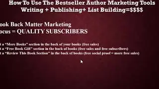 Kindle Publishing: Build A Kindle Email List With Your E-Books!