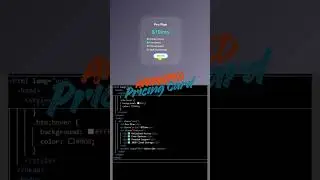 💸 Animated Pricing Card | HTML & CSS | Modern UI Design|@cs_unlocked #coding #shorts #viral #ai