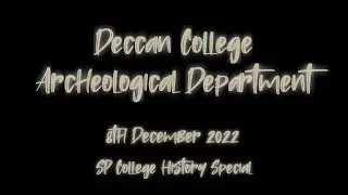 Deccan College Archeological Department | History Special |