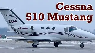 Cold & Snowy Cessna 510 Citation Mustang Takeoff