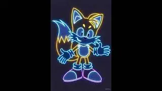 Tails the Fox n&eacute;on 80 ambiance