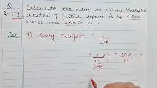 How to calculate Money Multiplier | How to calculate Total Deposits | Class 12th | Macroeconomics