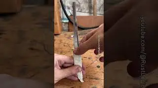 Making a knife with bark handle #diy  #satisfying