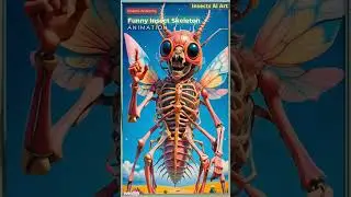 Funny Insect Skeleton Animation | Insects Anatomy | Insects AI Art | 07