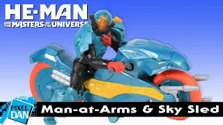 Recenzja animowanej figurki Man-at-Arms i Sky Sled Cycle | Masters of the Universe