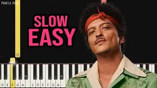 Bruno Mars - I Just Might | SLOW EASY Piano Tutorial by Pianella Piano