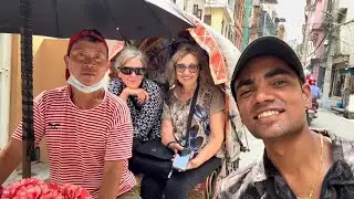 Australian, American, Canadian and French Swiss Friends Explore Kathmandu