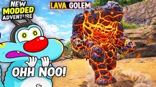 WE FOUND THE LAVA GOLEM | ARK in HARDCORE MODE! | NEW ARK Modded Episode #9 .ft Oggy