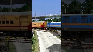 Train Simulator, Indian Train Fast Crossing Railroad, Railgate Video, Train Game #train #traingame