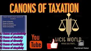CANONS OF TAXATION/MALAYALAM