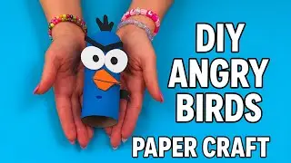DIY Angry Birds Blue Paper Craft 🐦 | Easy Toilet Paper Roll Craft #diy #craft #craftyfun #kids