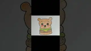 Cute Hamburger Drawing | Funlavie Colored Pencils #drawing #artist #art #funlavie #shorts #hamburger