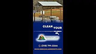 Grenada Lake Resorts - Convenient to clean your catch! 🎣
