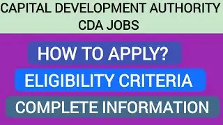 Capital Development Authority Jobs 2023 | CDA jobs 2023 | Test knowledge
