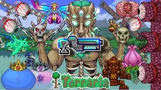 Vortex Beater vs all Bosses all Difficulties | Terraria