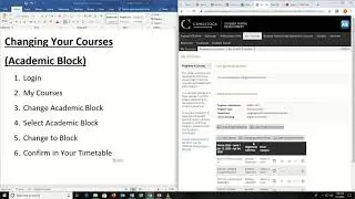 How to Change Your Course Schedule (Academic Blocks)