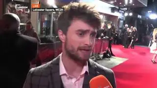 Daniel Radcliffe at the premiere of Horns on dark movies, oversharing and living in London