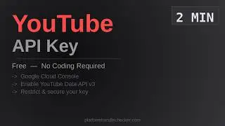 Get your YouTube Data API key in 2 minutes