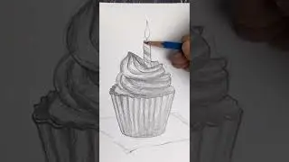 Easy cupcake drawing #cupcakedrawing #pencildrawings  #pencilsketching