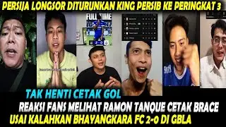 Persija longsor diturunkan king persib bandung,reaksi fans usai Ramon tanque  cetak brace menang2-0