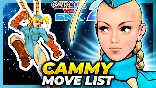 CAMMY WHITE MOVE LIST - Capcom vs. SNK 2: Mark of  the Millenium 2001 (CVS2)