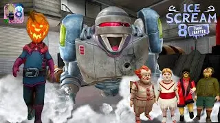 IceScream 8 Upgrade Boris New Costume & Skin Unlock | Chapter 3 - Museum Escape